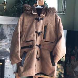 Premium Sheepskin Coat S Japanese Luxury Leather Made with US Sheepskin